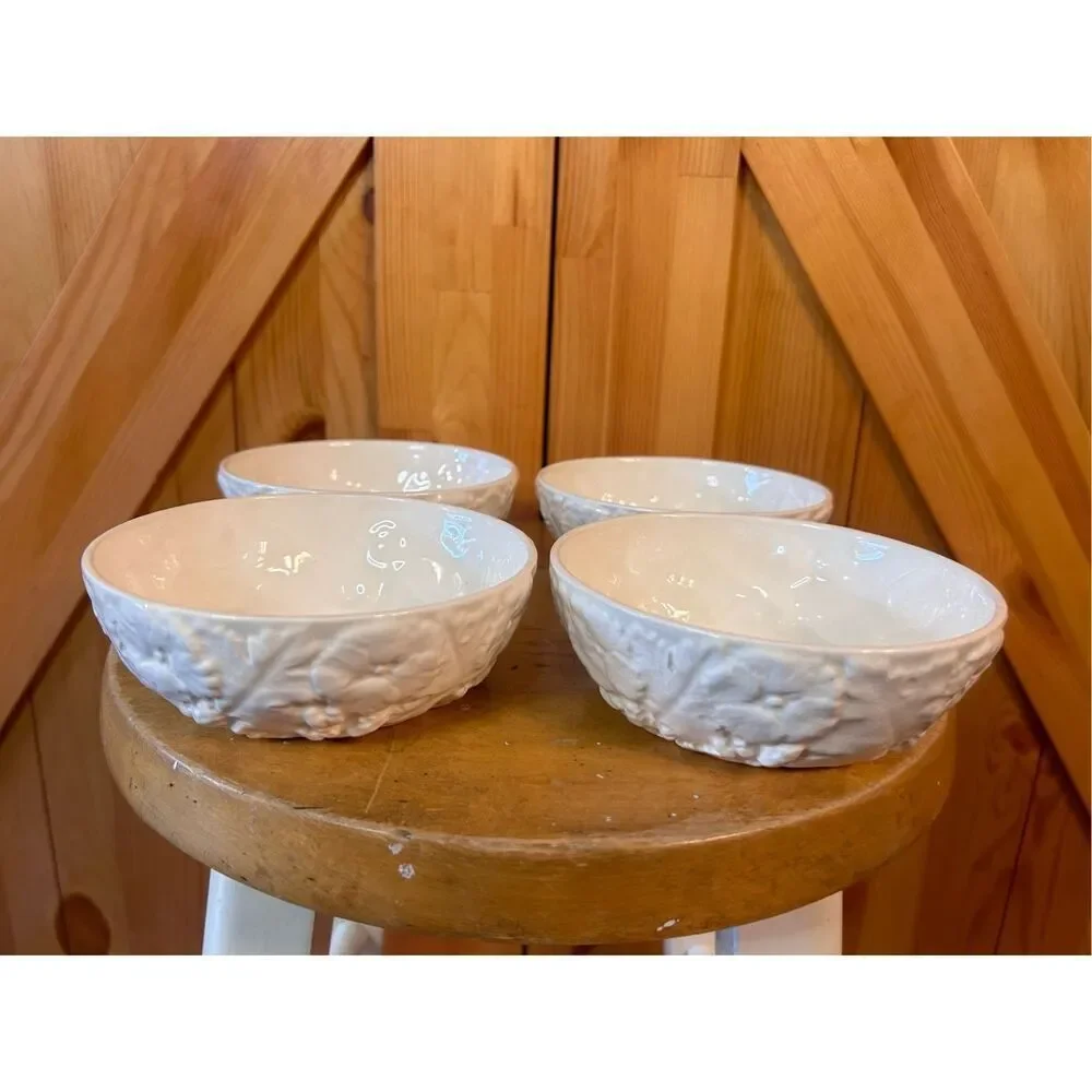 Vintage Spode IMPERIAL FANCIES Embossed Bowls K189 England Retired Set Of 4 (756